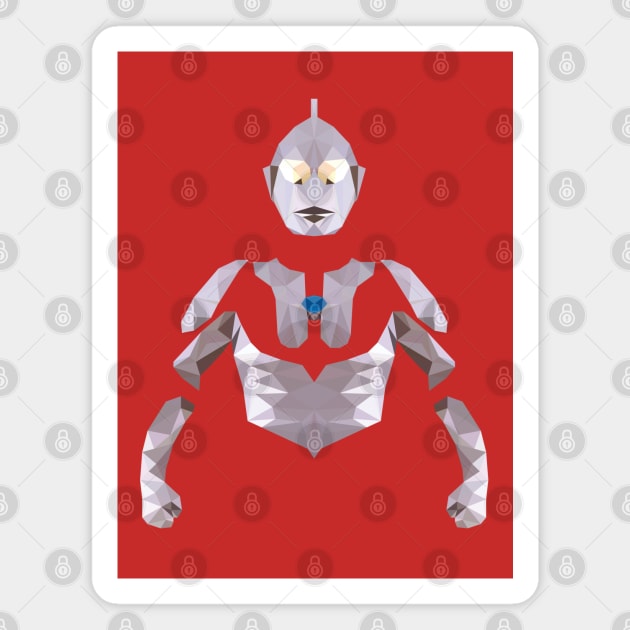 Ultraman (Low Poly Style) Magnet by The Toku Verse